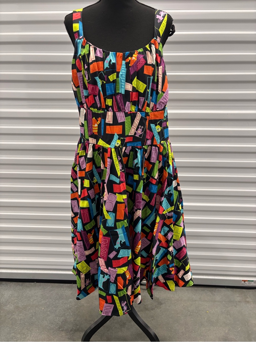 RARE Disney Parks Dress Shop Monsters, Inc Doors Dress Women’s 1X Disney bound